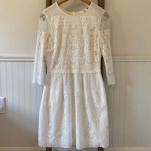 White Long-Sleeve Dress